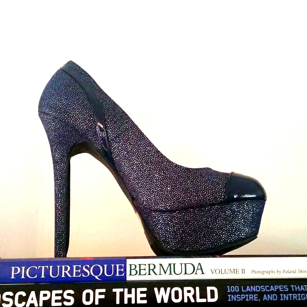 Blue Glitter Uni-Sexy Unique High Heels